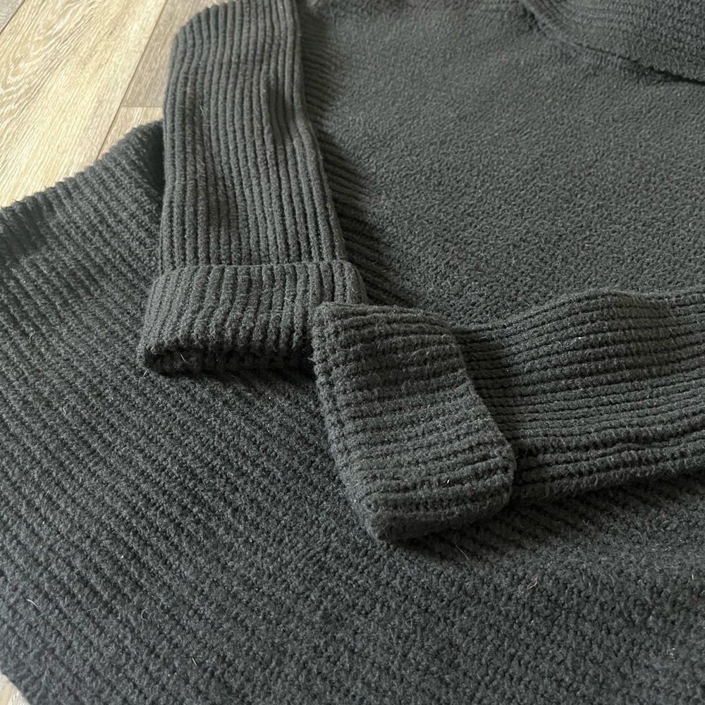 Pilcro Anthropologie Black Oversized Cowl Neck Sweater - Picture 4 of 10